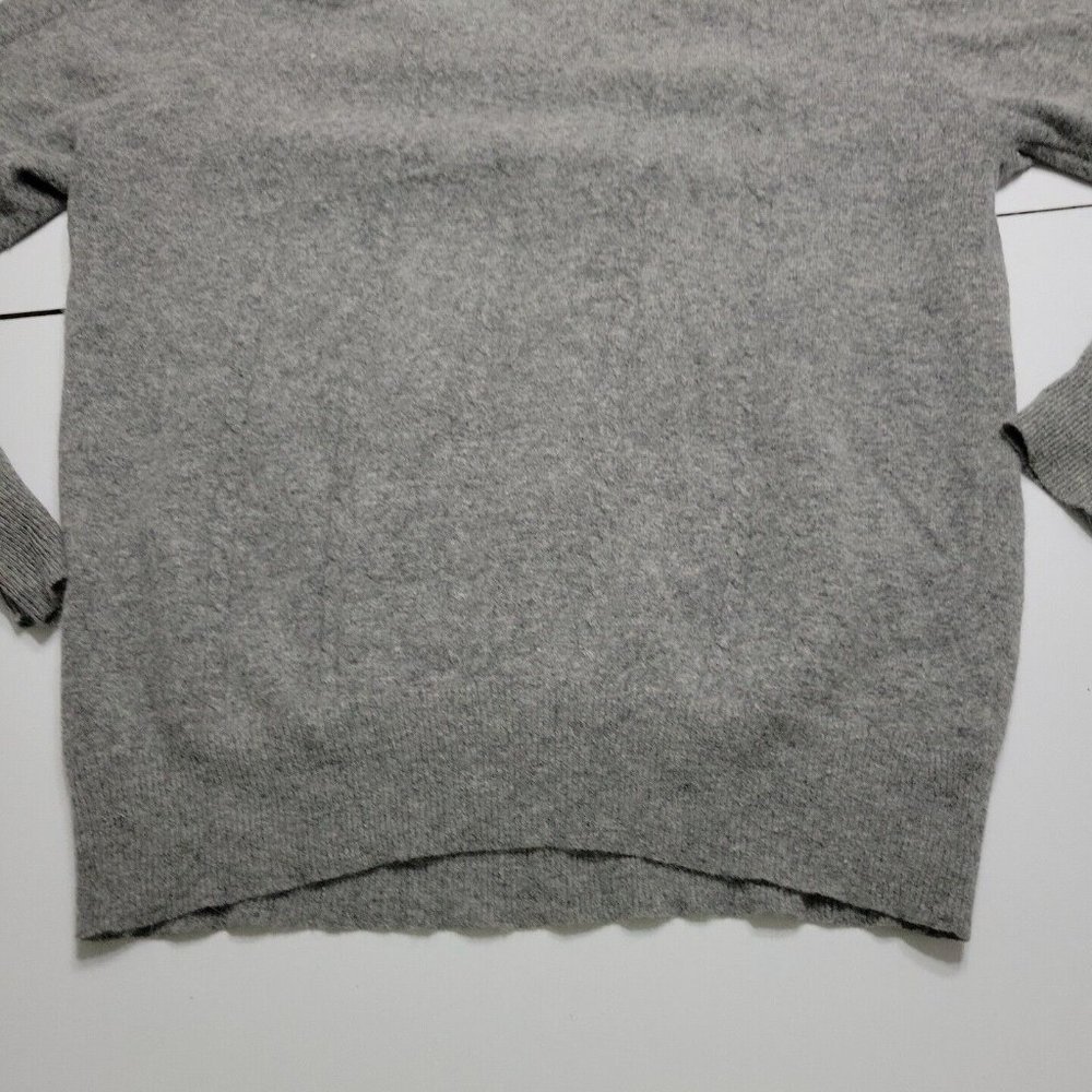 Jon Hatmaker Cardigan Mens Store Large Grey Lambswool Long Sleeve Sweater - Picture 10 of 12